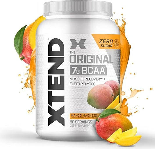 XTEND Original BCAA Powder | Sugar Free Post Workout Muscle Recovery Drink with Amino Acids | 7g BCAAs for Men & Women | 90 Servings